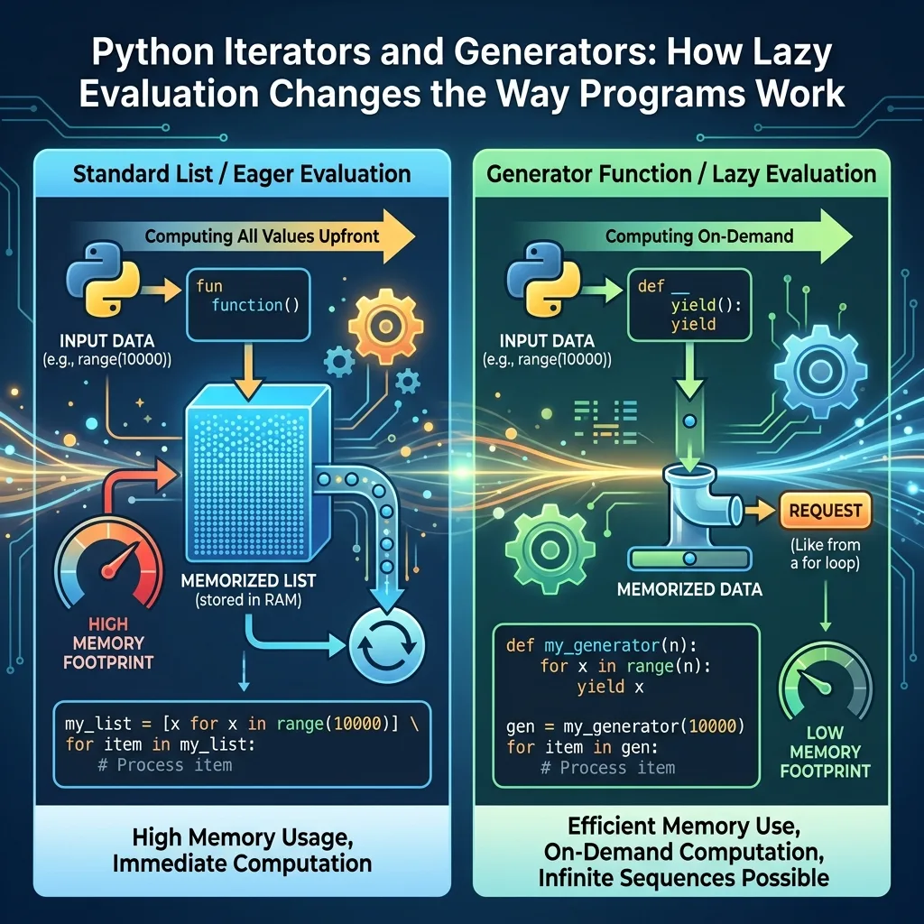 Python Iterators and Generators: How Lazy Evaluation Changes the Way Programs Work